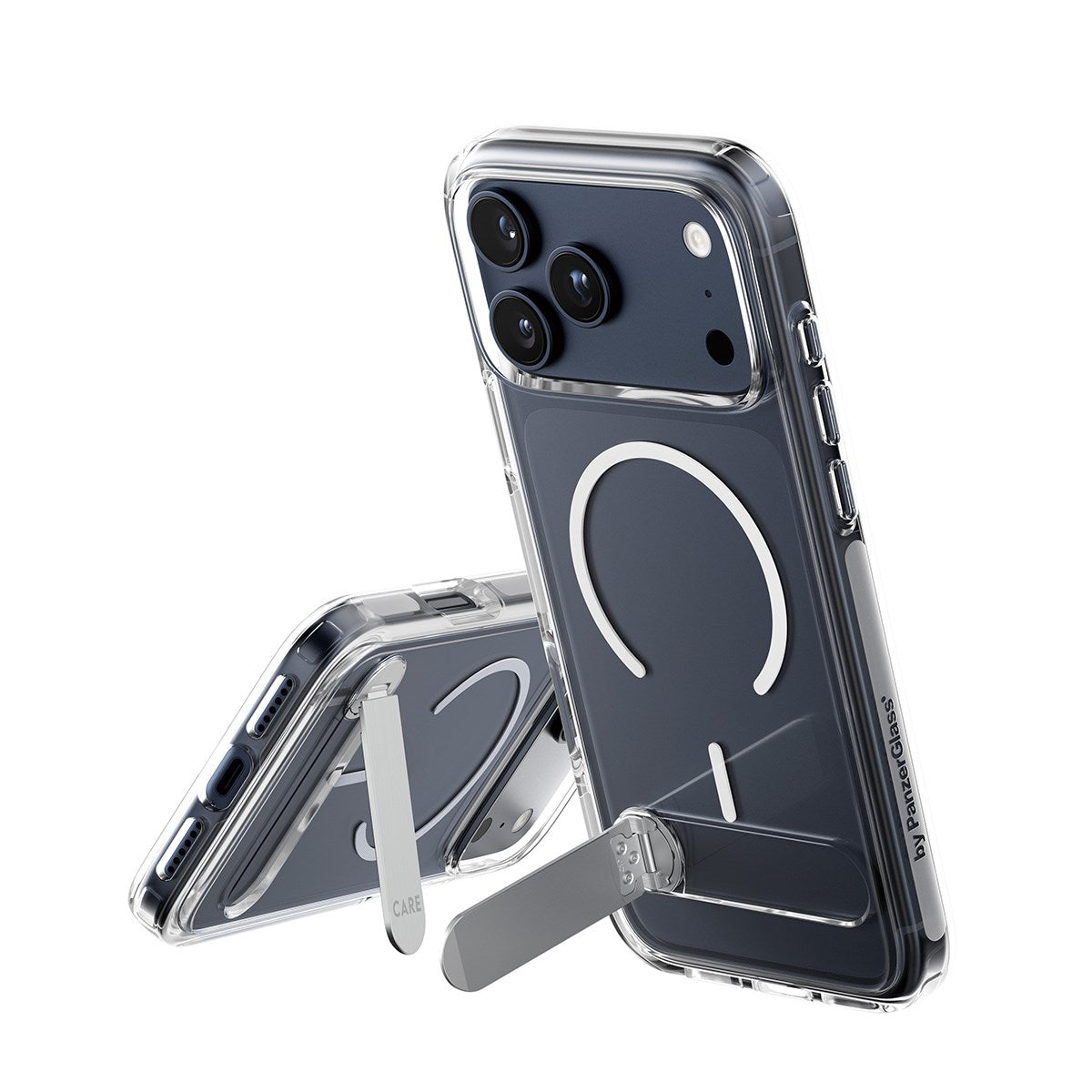 CARE by PanzerGlass® Feature Case Transparent m. Kickstand & MagSafe iPhone 17 Pro Max